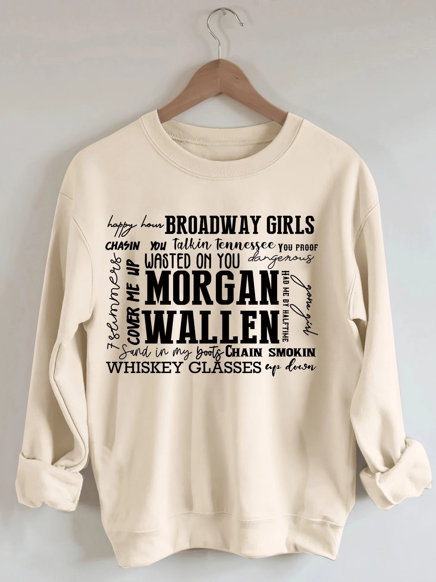 Women's FIGOHR Letter Graphic Print Sweatshirt, Long Sleeve Crew Neck Pullover Sweatshirt, Casual Tops For Fall & Winter,