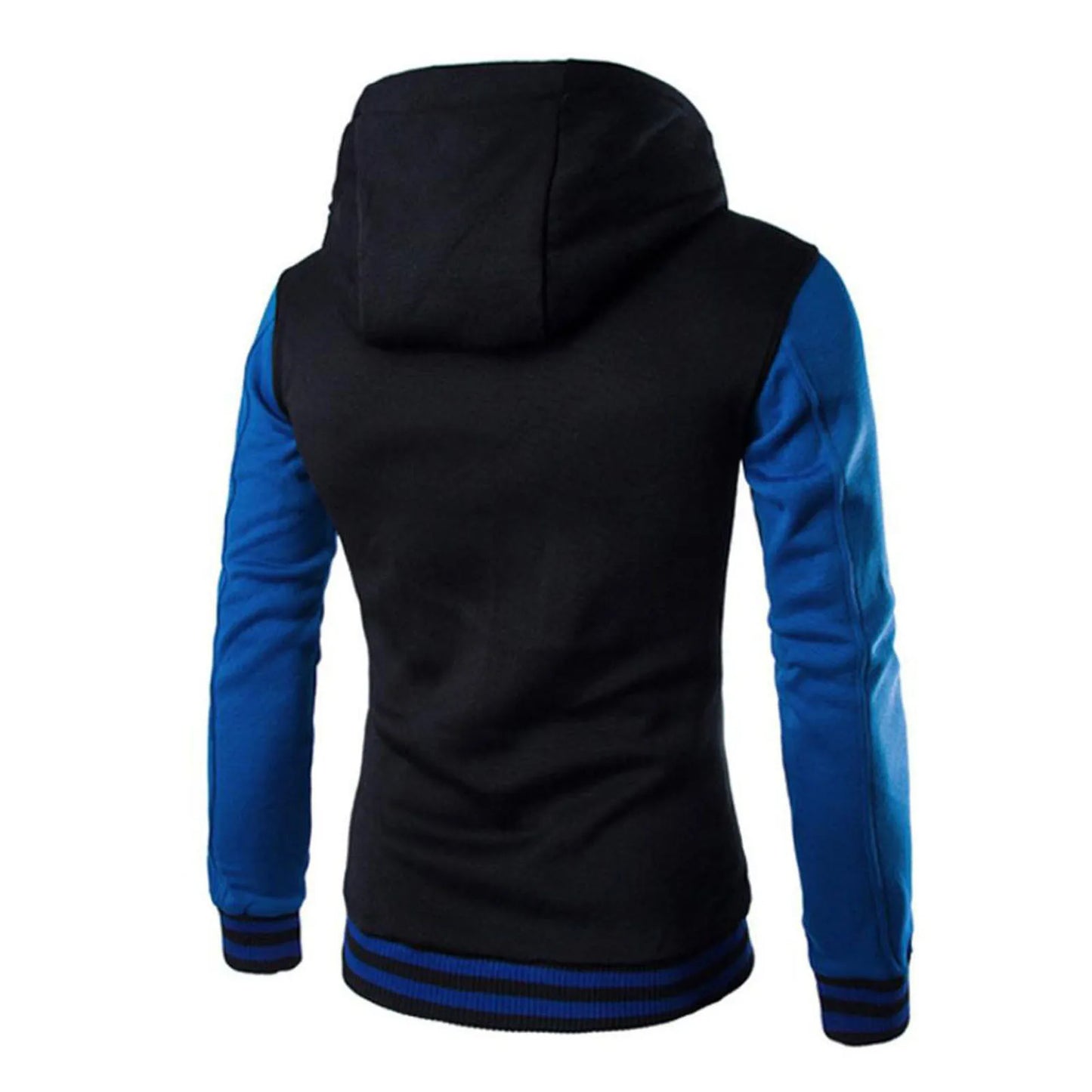 Men's Sweatshirts Patchwork Hooded button up Long Sleeve winter Autumn Fleece
