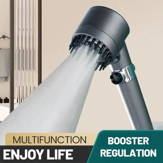 3 Modes Shower Head Adjustable High Pressure Water Saving Massage With Portable Filter