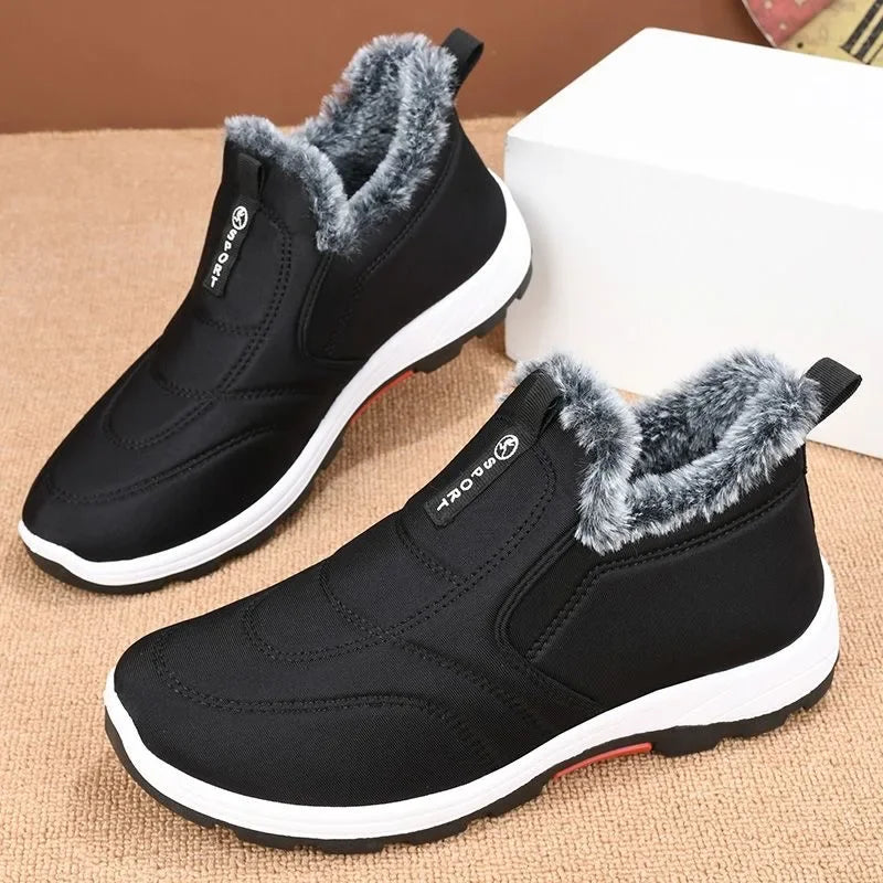Men's Shoes Non-Slip Cotton Ankle Boots Hiking Warm Walking Shoes
