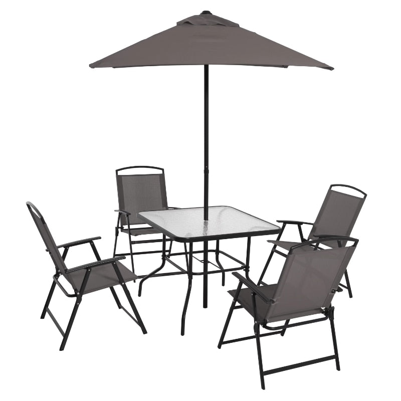 Mainstays Albany Lane 6 Piece Outdoor Patio Dining Set - atozdepot23