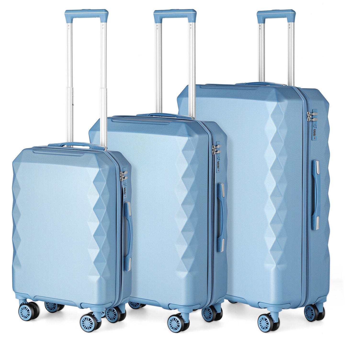 3pcs Luggage Set Hardside Luggage with Spinner Wheels - atozdepot23