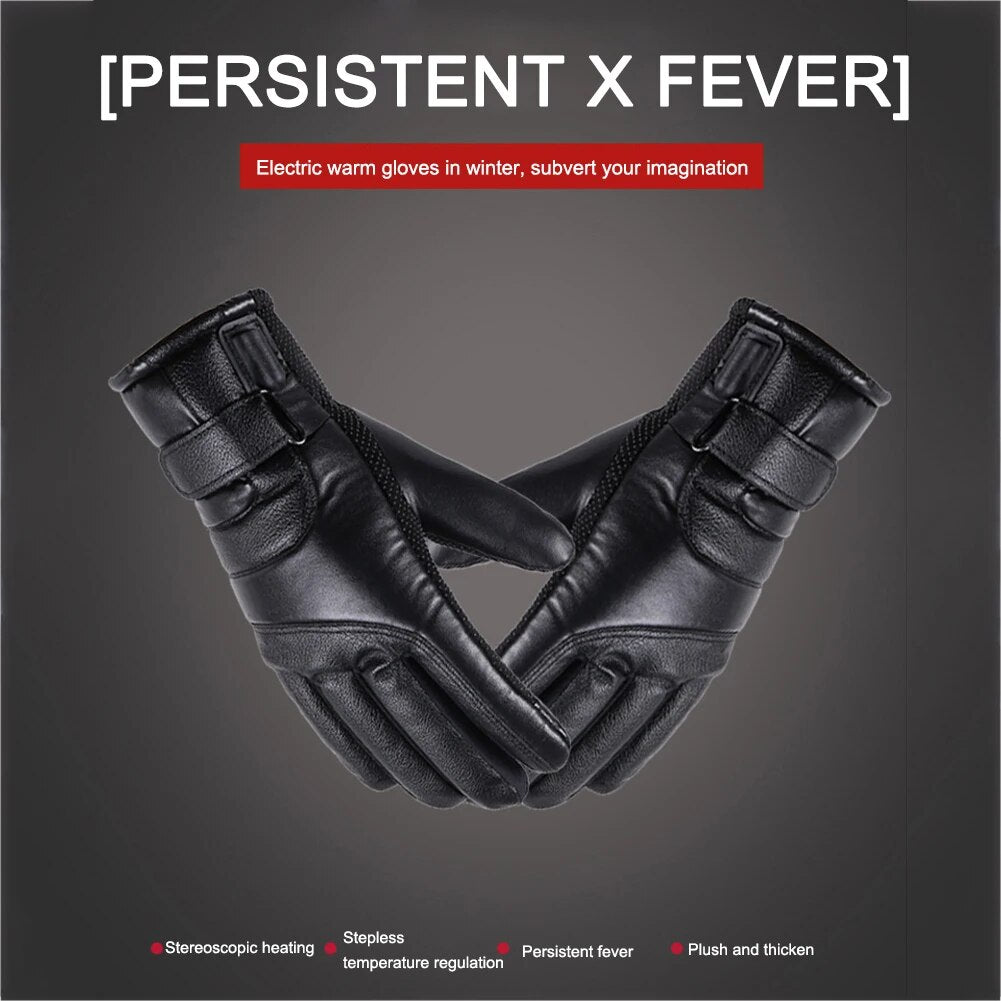 USB Warm Hand Heating Gloves Touch Screen USB Electric Heating Gloves Windproof Constant Temperature for Indoor Home Outdoor