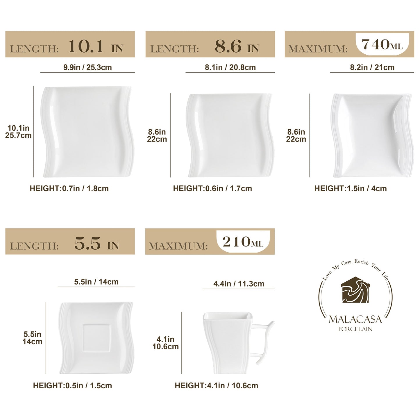 MALACASA FLORA 30/60 Piece White Porcelain Dinner Set - atozdepot23
