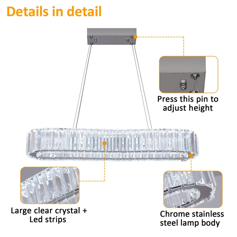 Oval Crystal Chandelier - atozdepot23