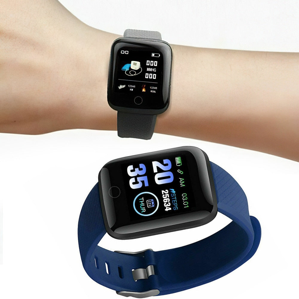 Unisex 116 Plus Smart Watch Heart Rate Blood Pressure Fitness Tracker Waterproof - atozdepot23