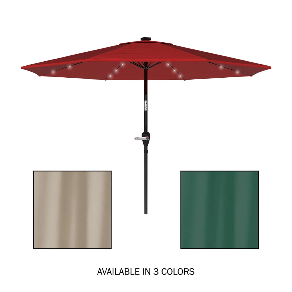 75% Polyester,10 Foot Patio Umbrella with Solar LED Light, - atozdepot23