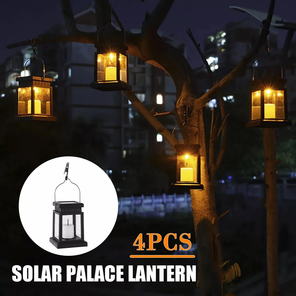 Lantern Garden Lamp Solar LED Candle Light Floor