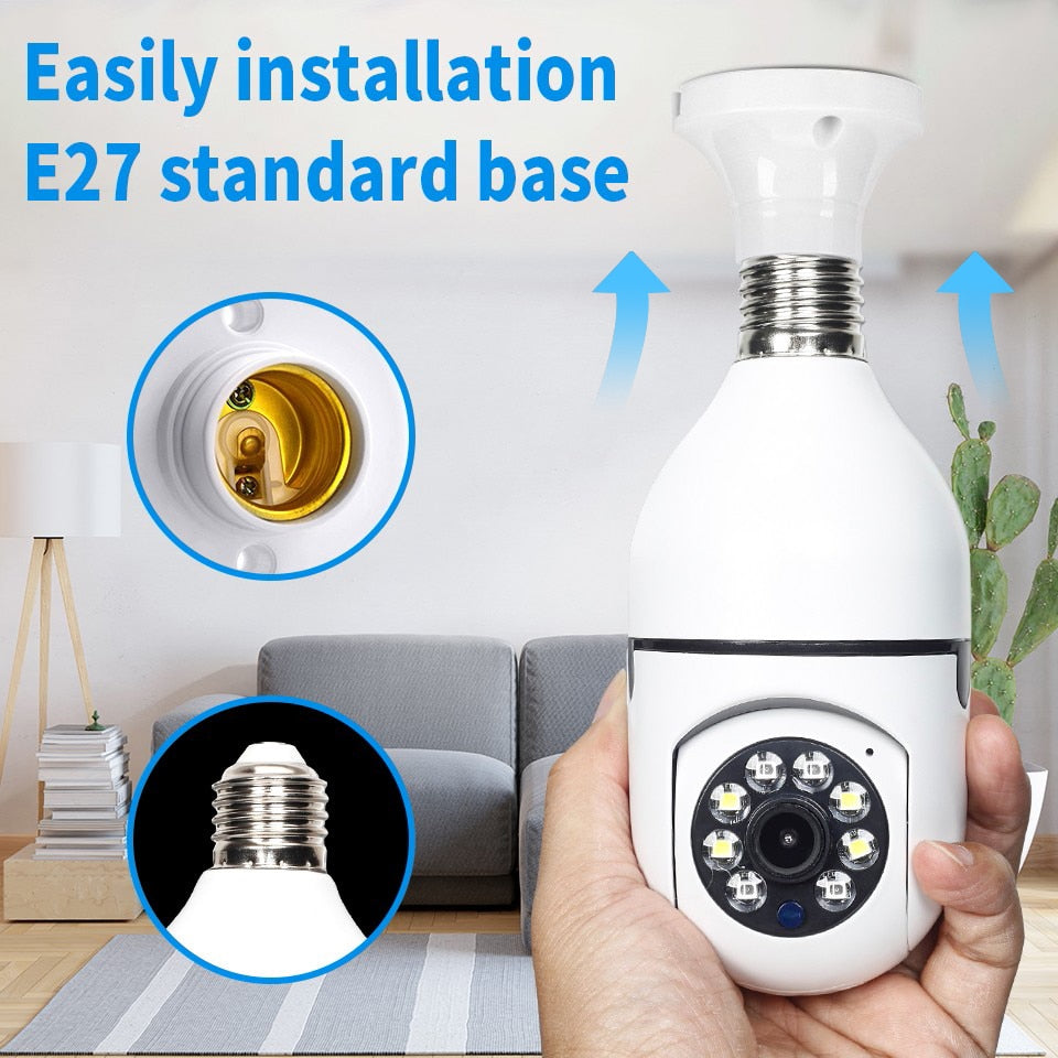 5G Wifi E27 Bulb Surveillance Camera Night Vision Wireless Home Camera - atozdepot23