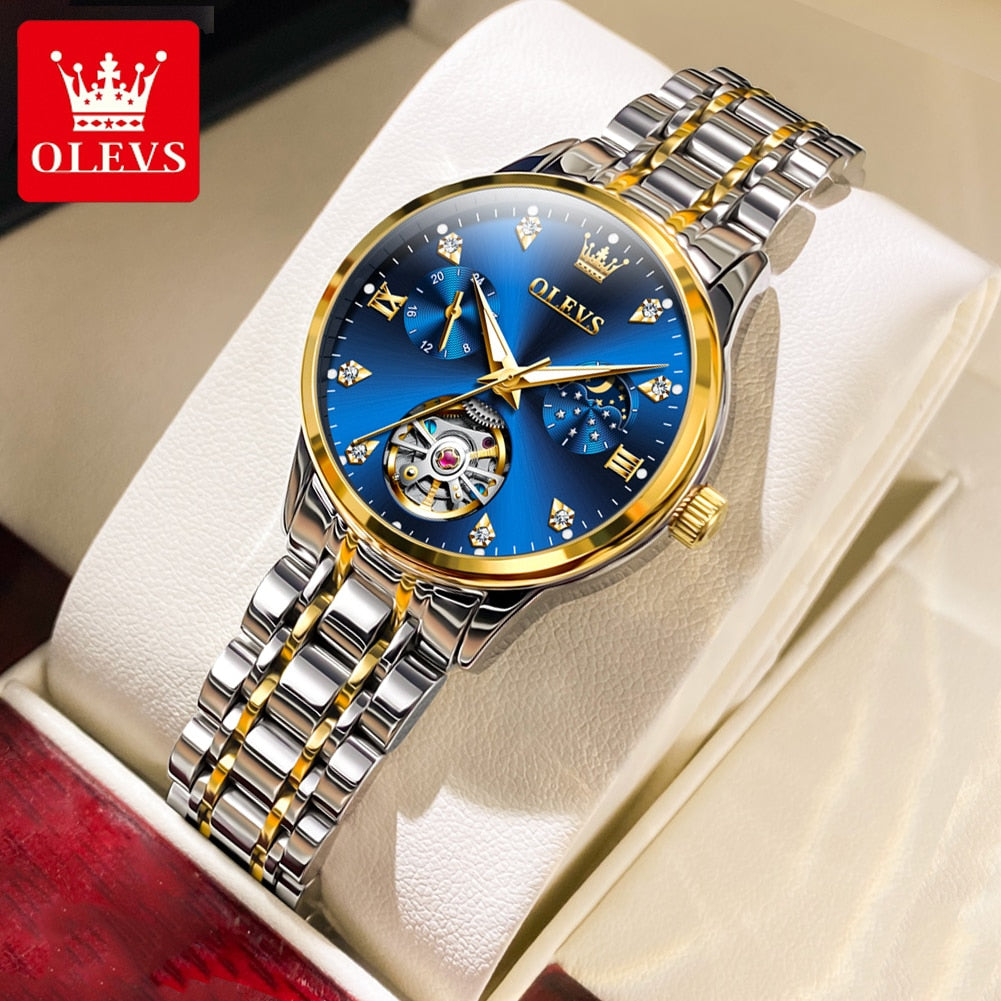 Women's OLEVS Watch Automatic Mechanical Waterproof - atozdepot23