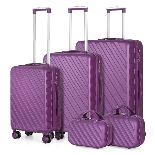 5Pcs Luggage Set Cosmetic Suitcase Travel - atozdepot23