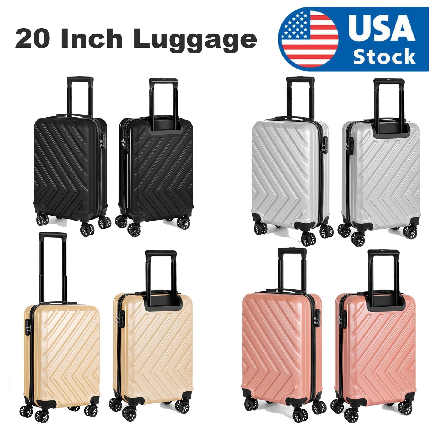 Luggage 20-Inch Luggage With Spinner Wheels - atozdepot23