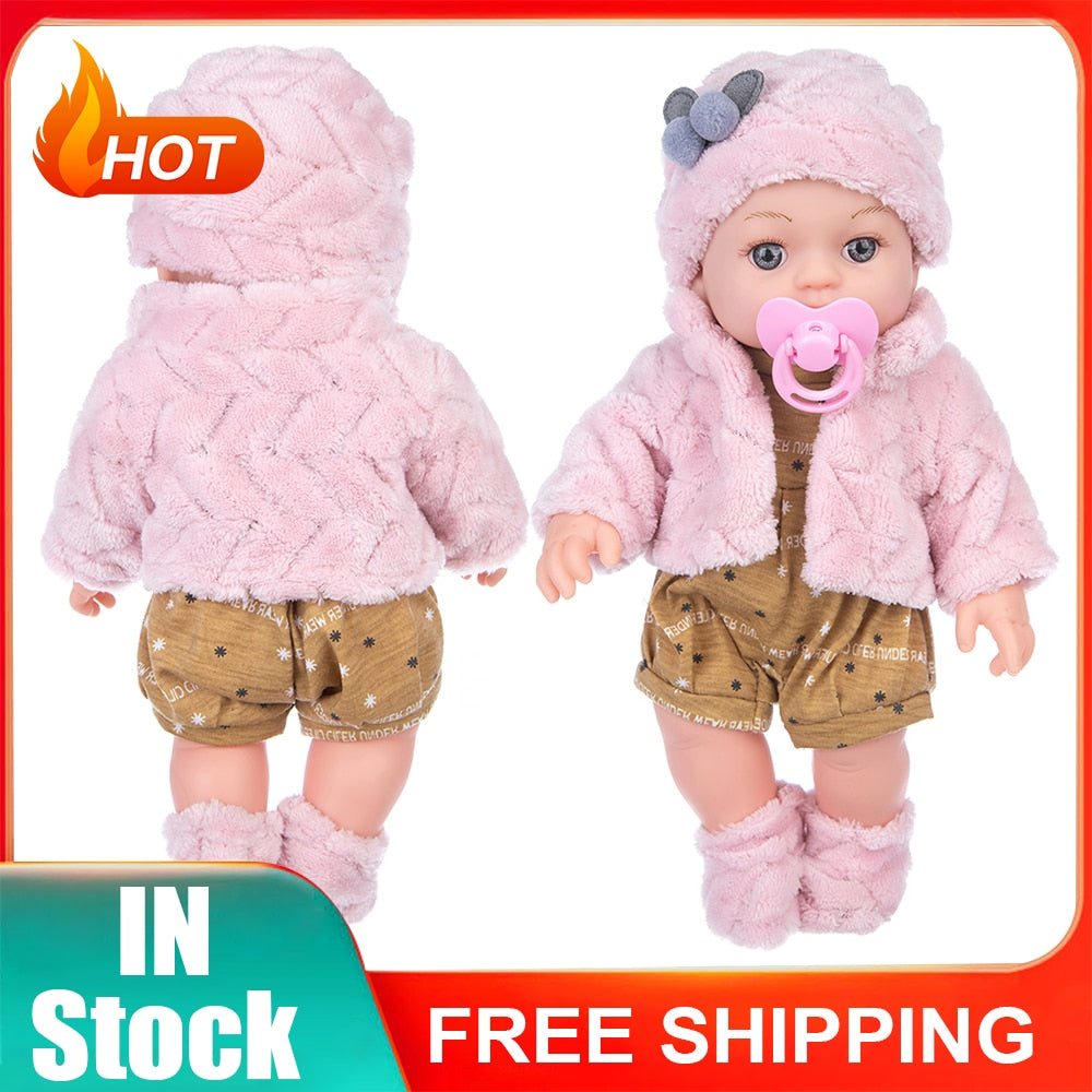 12 inch Reborn Baby Doll Simulated Newborn Baby Fashion Clothes - atozdepot23
