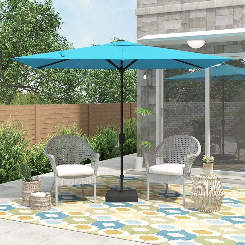 Abble 10X6.5FT Crank Rectangular Patio Umbrella - atozdepot23