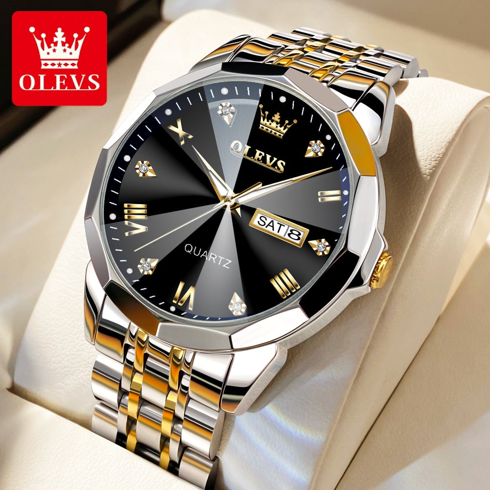 Men's OLEVS Watch Quartz Waterproof - atozdepot23