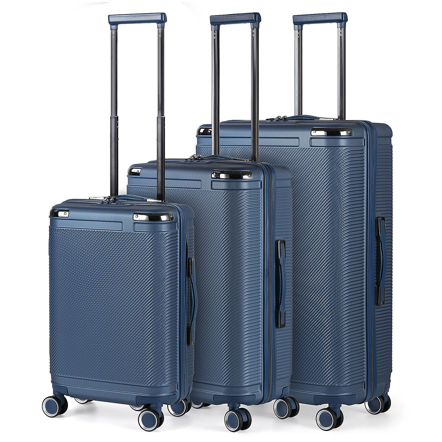 3 Piece Luggage Sets Lightweight Durable Spinner Hard Shell Suitcase - atozdepot23