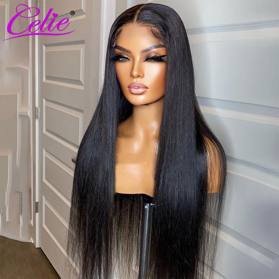 Celie Straight Front Wigs Human Hair Glueless Lace - atozdepot23