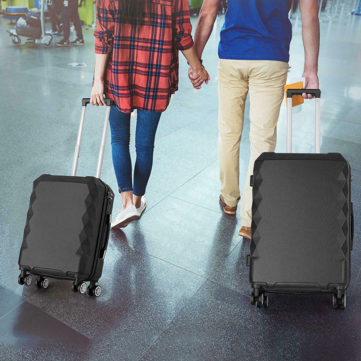 3pcs Luggage Set Hardside Luggage with Spinner Wheels - atozdepot23