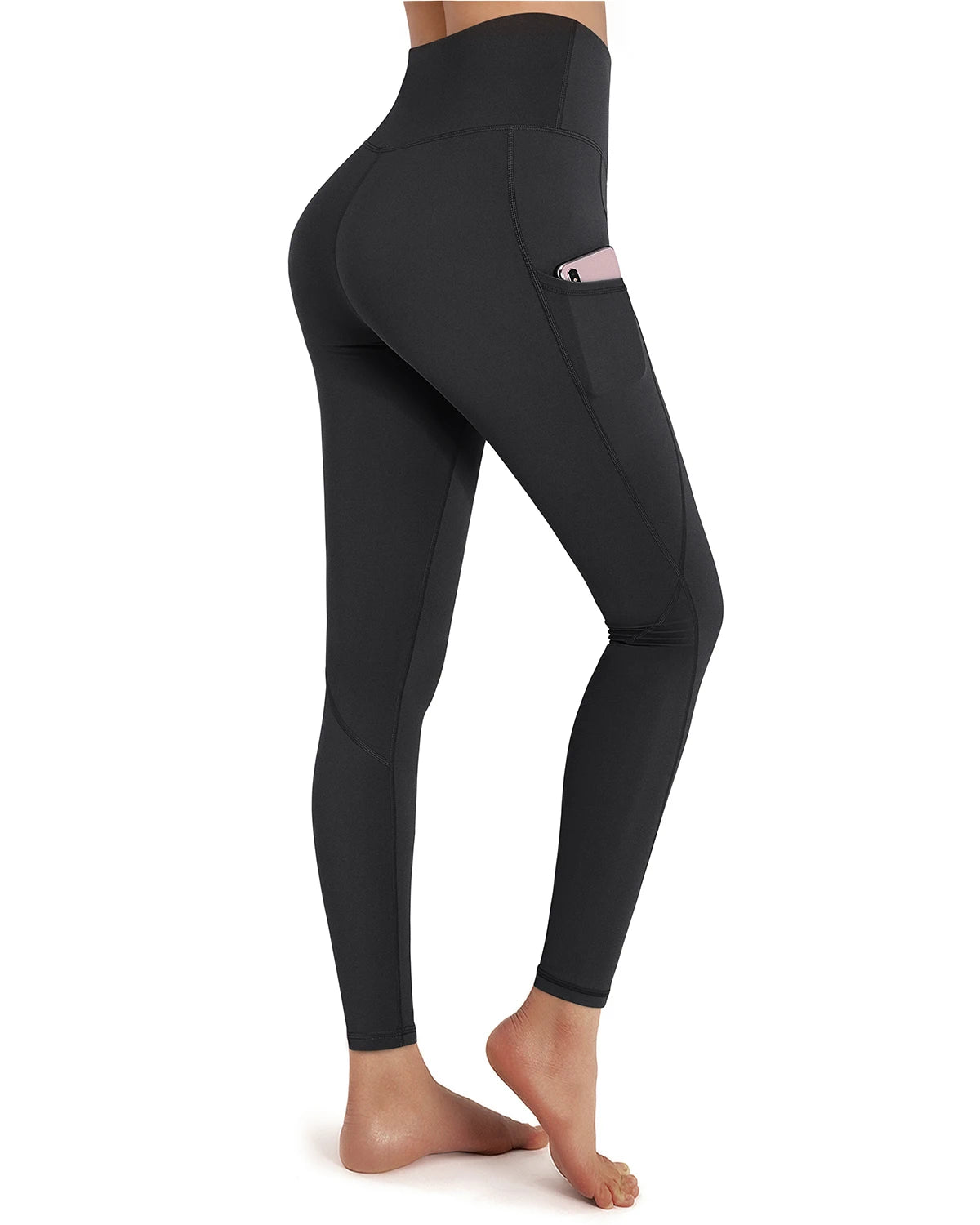 Women's OUGES High Waist Yoga Pants with Pockets Workout Running Leggings