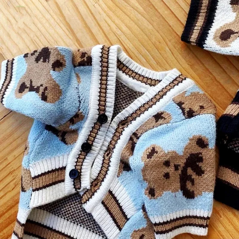 Luxury Dog Clothes Chihuahua Pet Striped Cardigan Sweater Bichon Frise Puppy Kitten Dog Warm Coat Cat Dog Accessories Pet Outfit