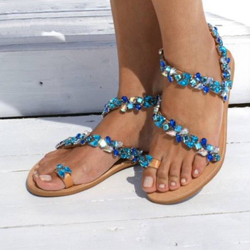 Women's Rhinestones Sandals Flip Flops - atozdepot23