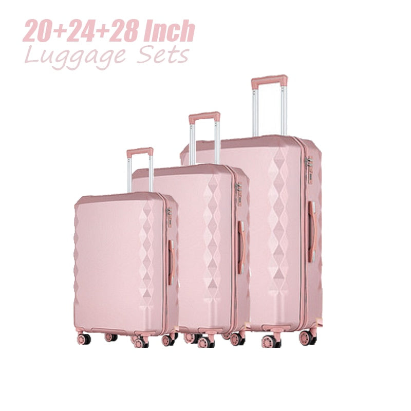 3pcs Luggage Set Hardside Luggage with Spinner Wheels - atozdepot23