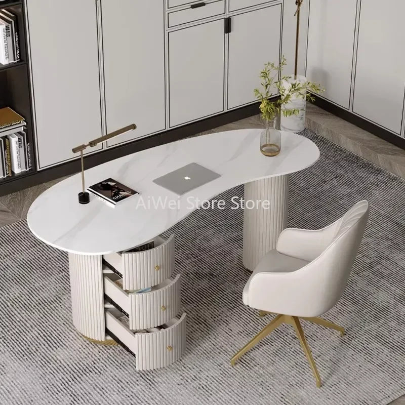 Office Desk Standing Computer Corner Bureau Reception Office Desk Storage Schreibtisch Luxury Furniture