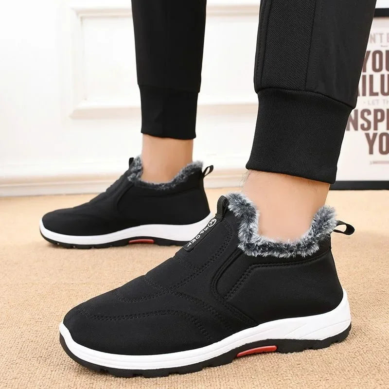 Men's Shoes Non-Slip Cotton Ankle Boots Hiking Warm Walking Shoes