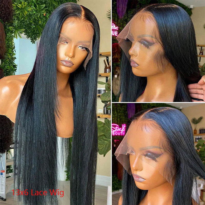 Straight Lace Front Wig Glueless Human Hair - atozdepot23