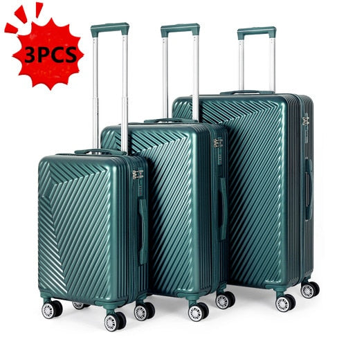3 PCS Luggage Set Suitcase Hard Shell 360 Universal Wheel - atozdepot23