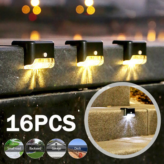 Solar LED Lights Outdoor Garden Lights IP65 Waterproof Solar Step Deck Light Lamp Sunlight Courtyard Decor solar garden lights